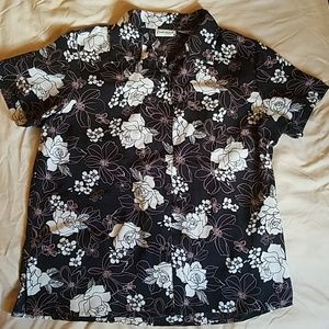 Stylish polyester button down shirt